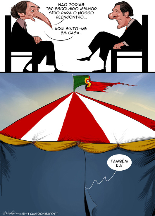 Cartoons - O reencontro entre Paulo Portas e Pedro Passos Coelho