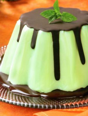 Pudim de Chocolate e Menta
