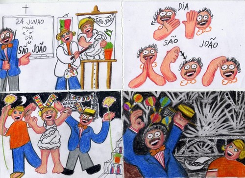 Desenho das festas populares do São João