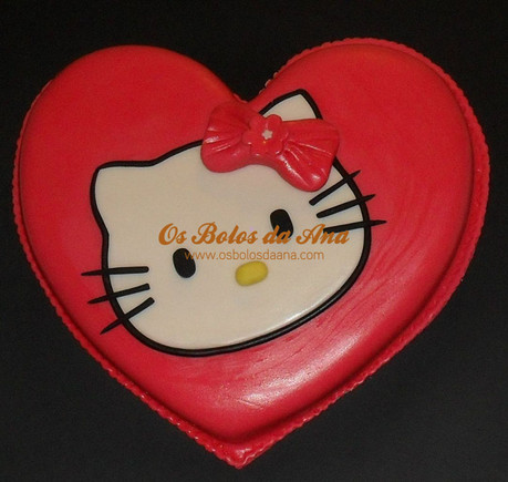 bolo coração hello kitty - hello kitty cake heart