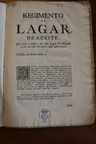 Regimento de Lagar de Azeite, fl. 1.JPG Regimento de Lagar de Azeite, fl. 1.JPG