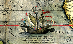 Detail_from_a_map_of_Ortelius_-_Magellan's_ship_Vi Detail_from_a_map_of_Ortelius_-_Magellan's_ship_Vi