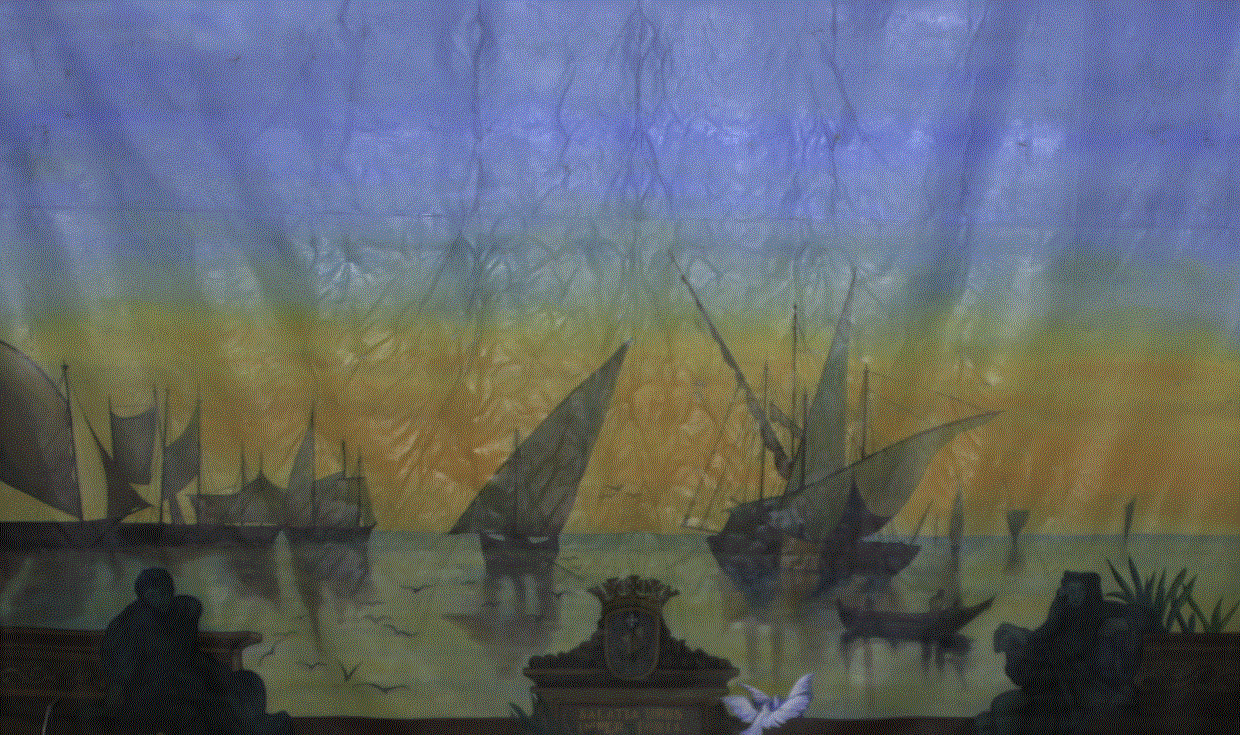 pano de boca - teatro Pedro Nunes - alcacer do sal