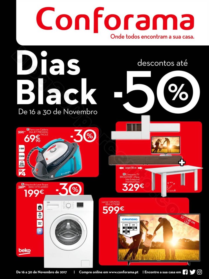 Antevisão Folheto CONFORAMA Black Friday / Days Promoções De 16 A 30 ...