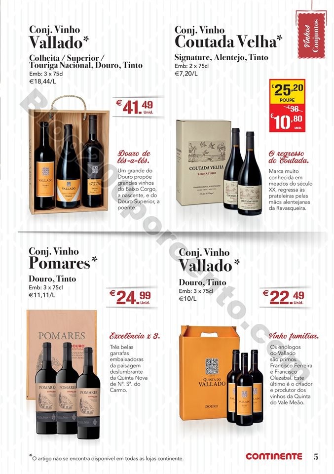 folheto promoções Continente Natal bebidas 29out-23dez