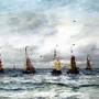Hendrik Willem Mesdag - A Fishing Fleet