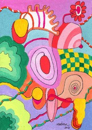 Mem&oacute;rias do Tempo Quente 04, guache papel, 21x29,