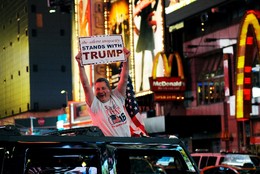 Apoiante de Trump, NY, EUA 